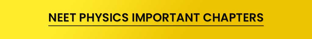 NEET Physics Important Chapters
