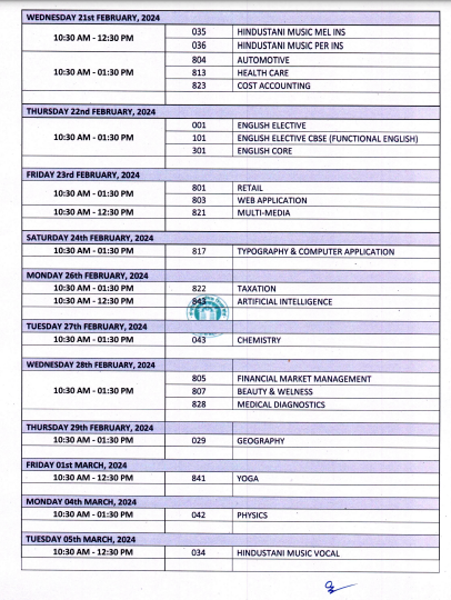 CBSE Class 12 Date Sheet 2024, CBSE Class 12 Date Sheet PDF, CBSE Class 12th Date Sheet 2024, CBSE Class 12 Board Exam Date Sheet 2024, How to Download the CBSE Class 12 Date Sheet 2024, CBSE Date Sheet 2024 Class 12, CBSE Class 12 Date Sheet 2024 for Practical Exams, CBSE 12th Exam Date Sheet 2024