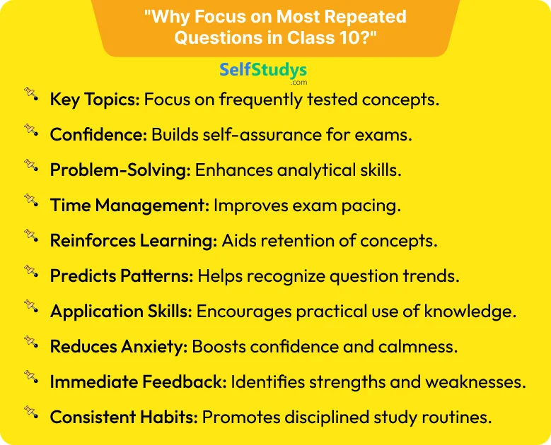 Most Repeated Questions In Maths Class 10