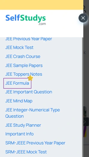 JEE formula sheet​