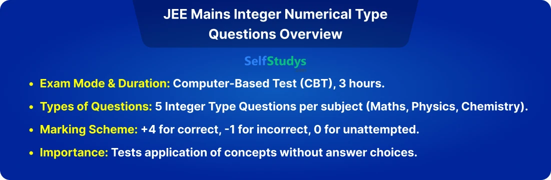 JEE integer numerical type question