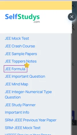 Maths formula sheet JEE