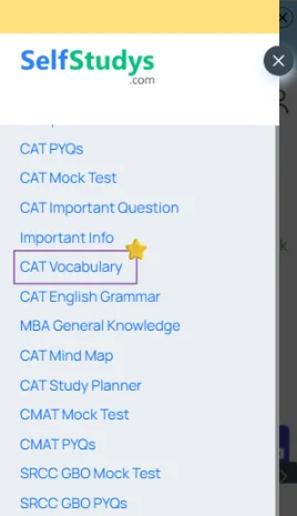 Vocabulary for CAT exam