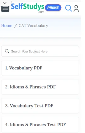 CAT Vocabulary PDF