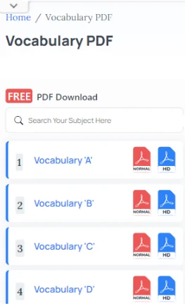 Vocabulary for CAT exam