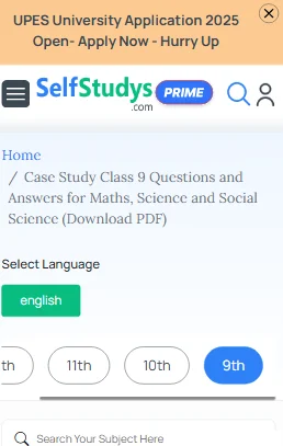 case study questions class 9 Maths chapter wise