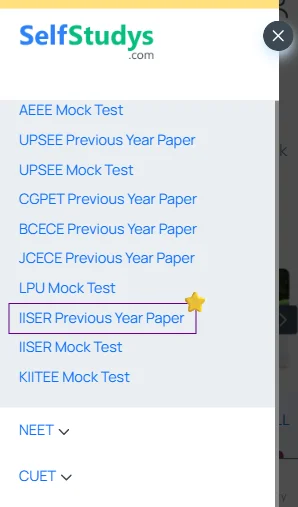 IISER exam previous year question papers
