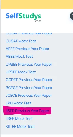 IISER question papers with solution PDF 2022​