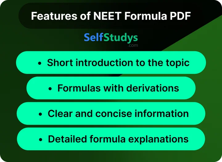 Work, Energy and Power NEET Formula