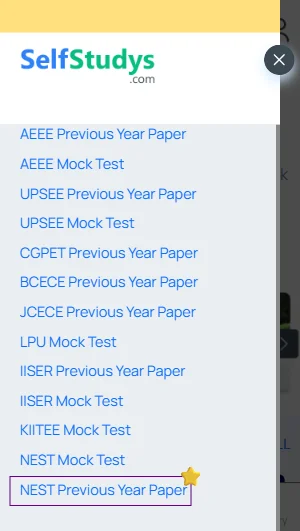 NEST question papers with solution PDF 2019