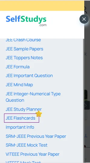 Physics flashcards JEE PDF
