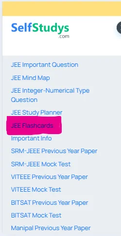 Error flashcards for JEE
