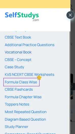 CBSE class 11 Maths formulas PDF