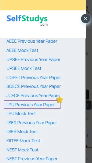 LPUNEST previous year question papers with solutions