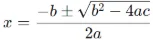 Quadratic equation formula for class 10 Maths
