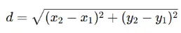 Distance formula in coordinate geometry