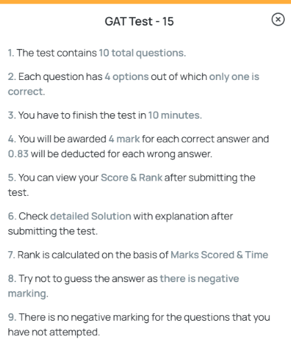 GAT Mock Test Online