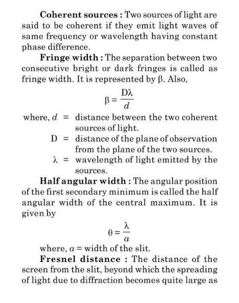 Physics formulas for class 12 PDF download