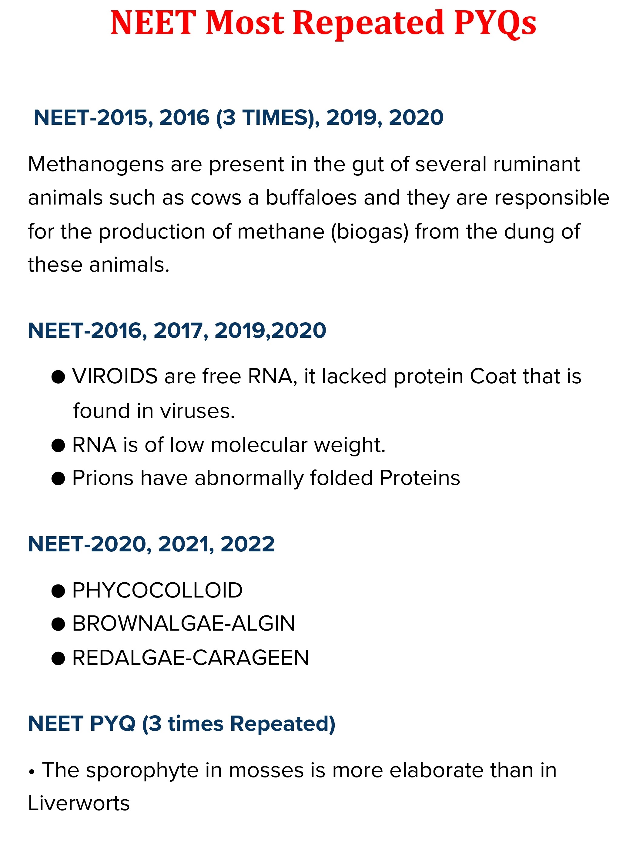 most repeated NEET questions, NEET 2025 Most Repeated PYQs, neet pyqs, neet important question pdf