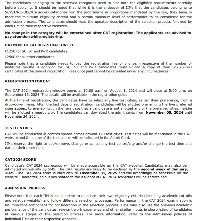 CAT 2025 mock test​