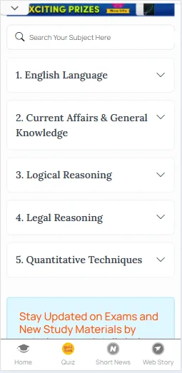 chapter-wise online practice test for CLAT exam