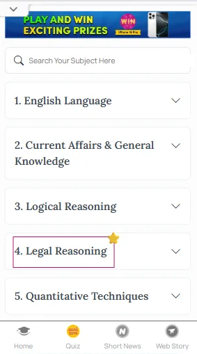 CLAT Legal Reasoning practice test free