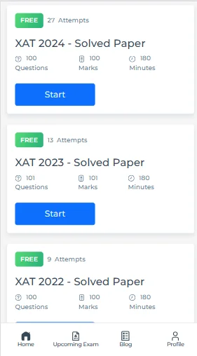 XAT 2024 to 2010 question paper online