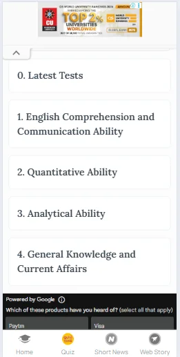 NIFT English Comprehension and Communication Ability mock test online 2026