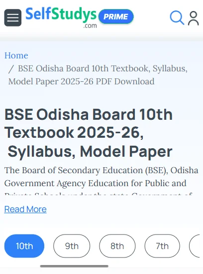 BSE Odisha 10th Class Syllabus, BSE Odisha 10th Class Syllabus 2024-25, Syllabus of Class 10 BSE Odisha