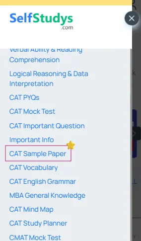 CAT sample question paper​