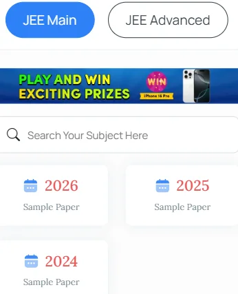 JEE Sample Papers 2026