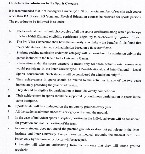 Sport Scholarship policy
