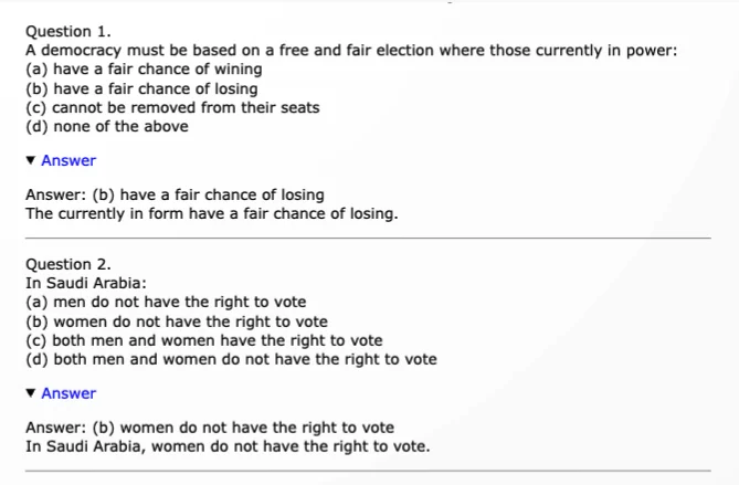 CBSE Class 9 MCQ Questions for Civics