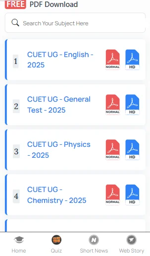 CUET Chemistry question paper 2025