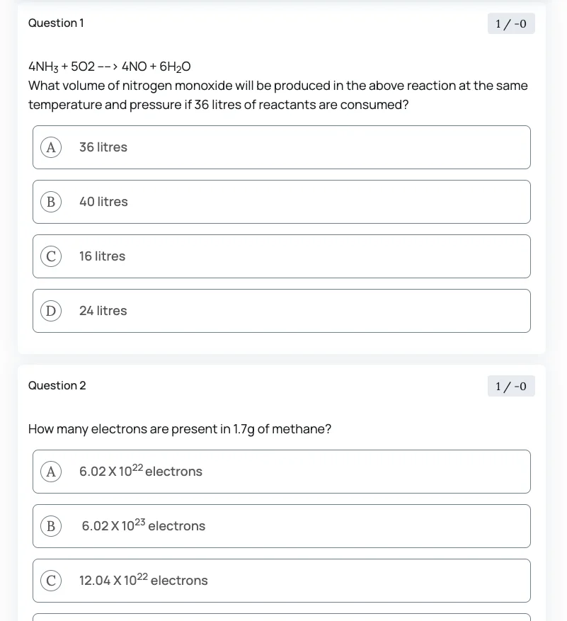 ICSE Class 10 Mock Test 2025 for Chemistry