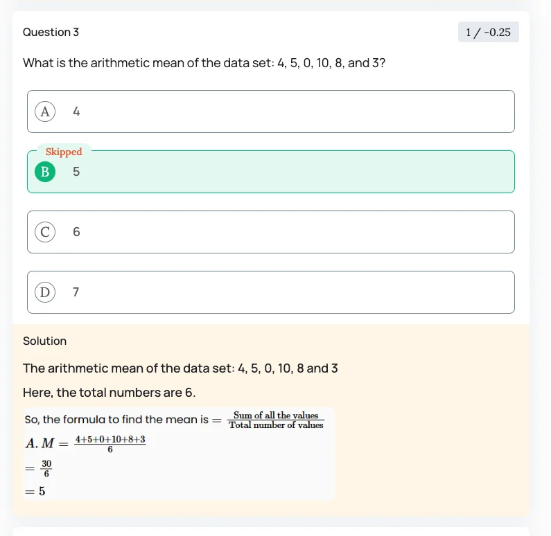 Subject-Wise Mock Test Paper CA Foundation