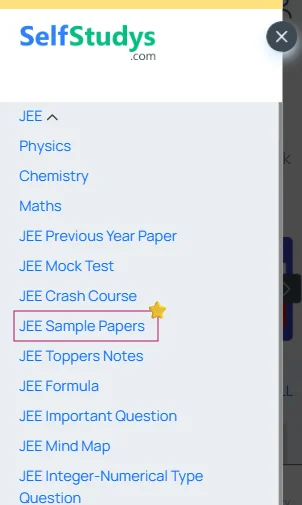 JEE Main sample paper PDF