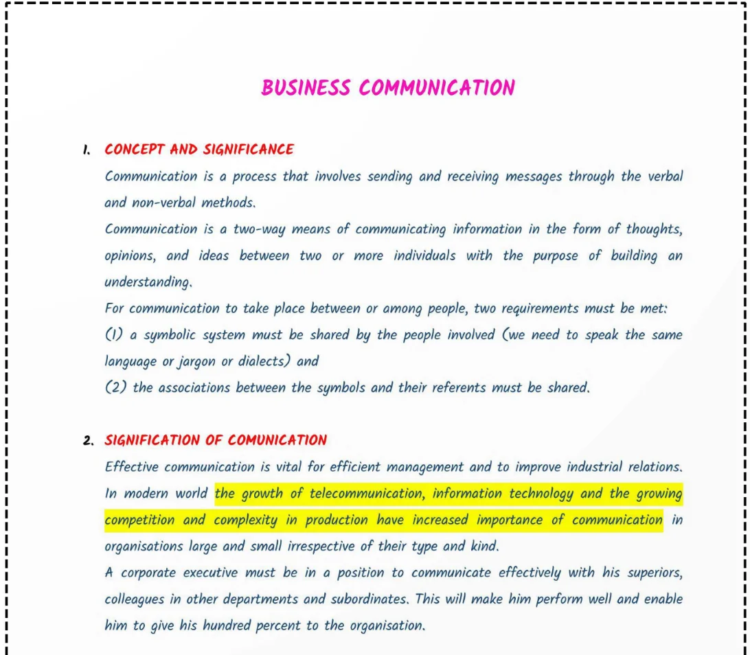 Business Communication ICSI CSEET Notes