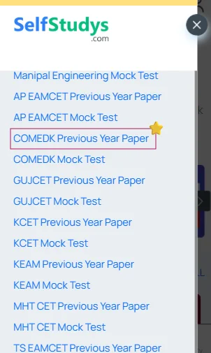COMEDK previous year questions chapter wise PDF download