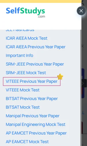 VITEEE previous year questions chapter wise PDF download​