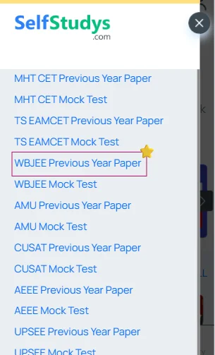 WBJEE previous year questions chapter wise PDF download​
