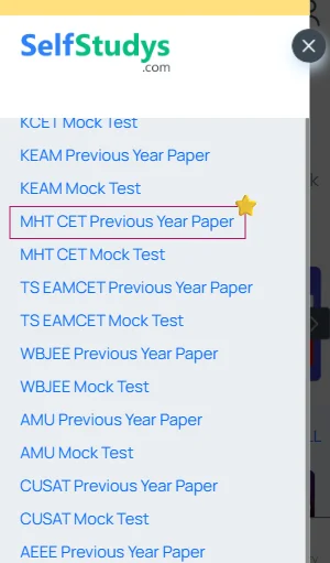 MHTCET previous year questions chapter wise PDF download​