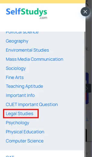 CUET Legal Profession in India MCQs with answers