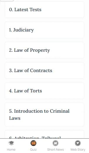 CUET Legal Profession in India MCQs online test