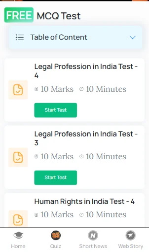 CUET Legal Studies MCQ practice test online