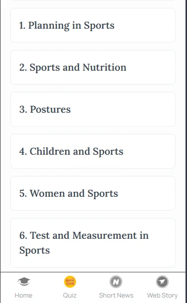 CUET Postures MCQs online test