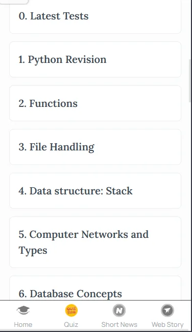 CUET Computer Science MCQs online test