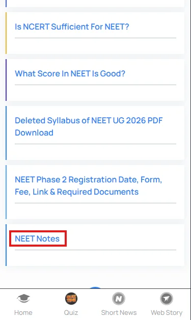 NEET notes PDF