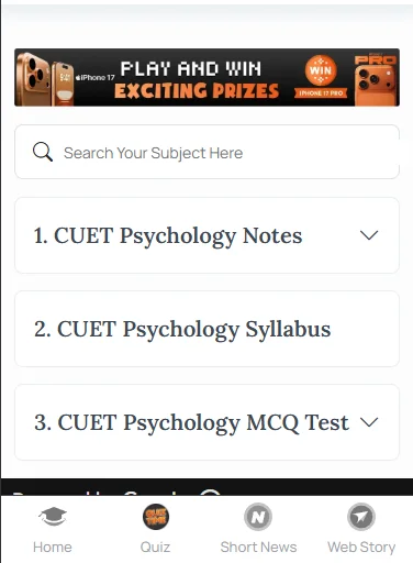 CUET Psychology study material PDF