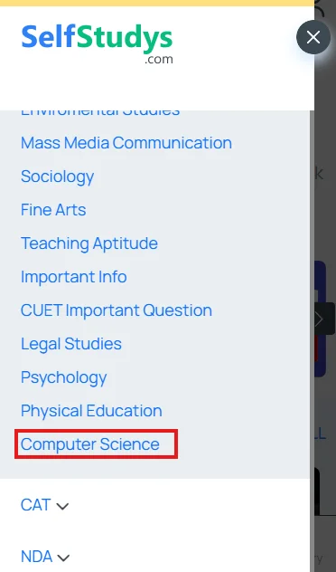CUET Computer Science latest study material